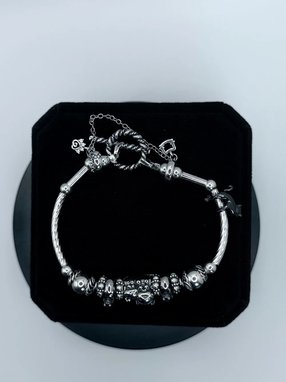 The Antheia Feline Charm Bracelet: A One-of-a-Kind Sterling Silver Exclusive#005